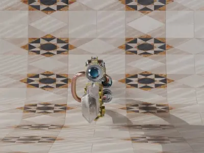 Steampunk pistol Free low-poly 3D model