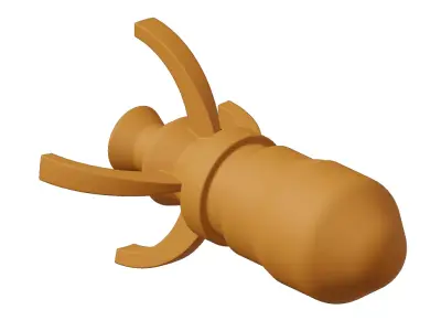 Plastic Space Shuttle Toy 3D model