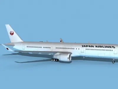 Boeing 767-400 Japan Air Lines 3D model