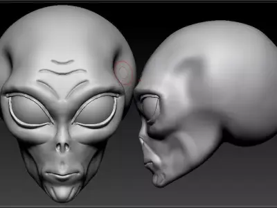 Alien Head 3D Printing 3D print model purchase