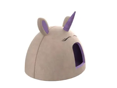 Unicorn Meow Hut Cat Hut Cat Tent Cozy Gray 3D model