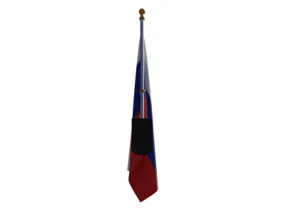 Wall Flag Russia 3D model
