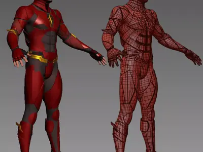 The Flash Justice League Full Body Armor Suit 3D Print Files 3D print model