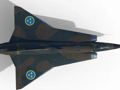 Saab 35 Draken 3D model