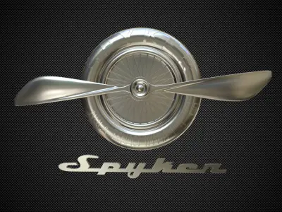 spyker logo 3D model