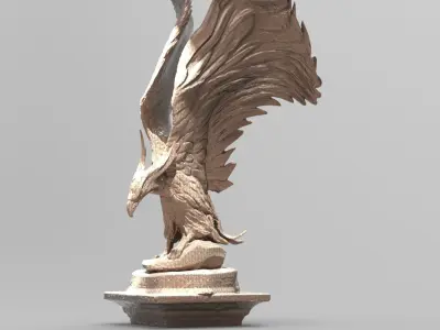 Hogwarts inspired Eagle statue 2 3D model