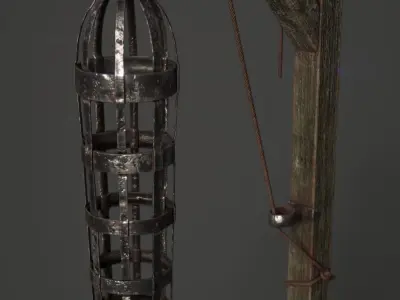 Gibbet Cage Low-poly 3D model