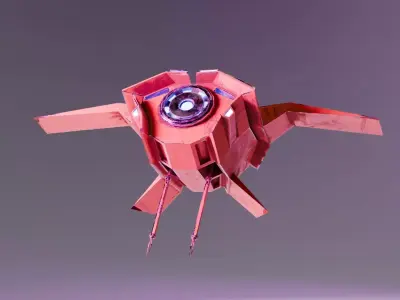 Sci-Fi Hospital Drone - Game Ready Low-poly 3D model