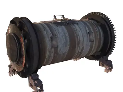 Industrial Furnace Low-poly 3D model