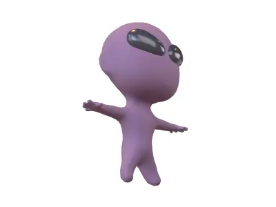 Cartoon Character Alien Monster v1 003 Low-poly 3D model