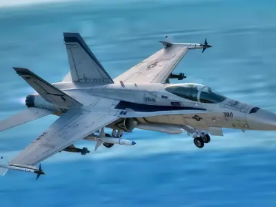 F18 Hornet with cocpit High Quality Changeable decal and text Free 3D model