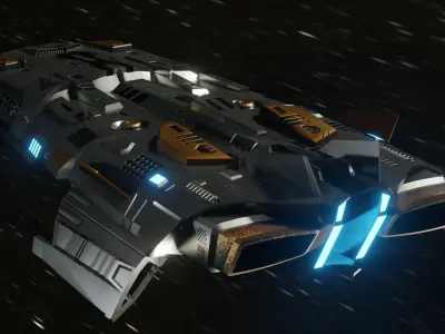 Anopheles Spaceship Low-poly 3D model