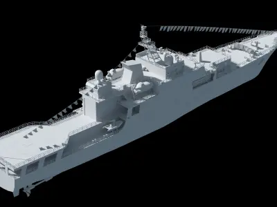China Coast Guard Ship 1301 a 3000-ton law enforcement ship 3D model