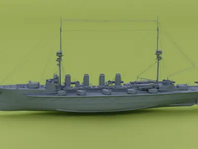 HMS Minotaur Class - cruiser 3D model