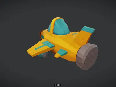 Spacecraft Jet aircraft plane 3dmodel 20 3D model