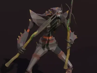 Low Poly Stylized Monster - Mutated Ant 2 Low-poly 3D model