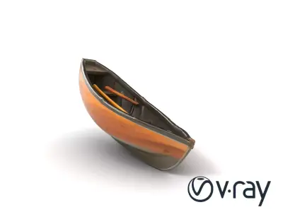 Weathered Rowboat with Oars 3D model pack Low-poly 3D model