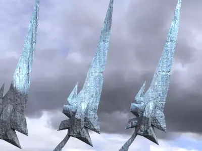 Ice Witch Blade low poly 3D model