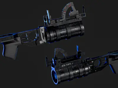Grenade launcher GP-34 with VOG-25M Koster Low-poly 3D model
