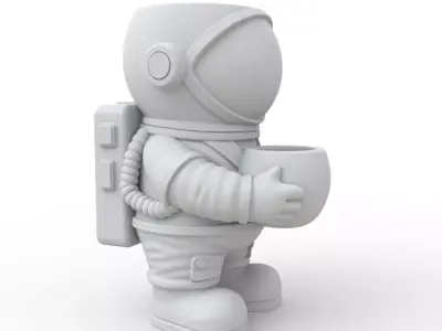 Astronaut Plant Pot 3D Print Model 3D print model buy