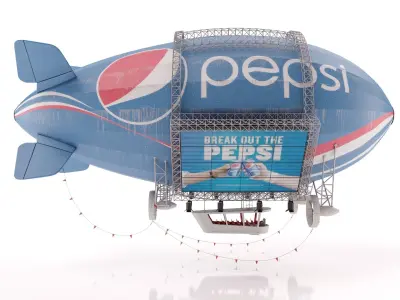 Advertising Zeppelin Pepsi 3D model