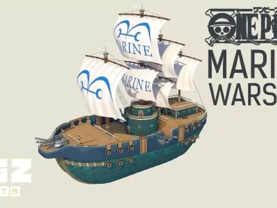 Marine Warship - One Piece 3D model