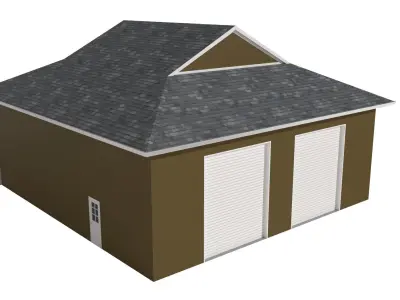 Garage-004 Low Poly 3D model