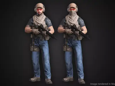 Spec Ops Soldier Free low-poly 3D model