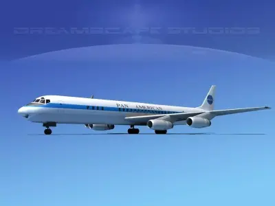 Douglas DC-8-63 Pan American 3D model