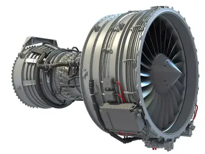 CFM56 Turbofan Aircraft Engine 3D model
