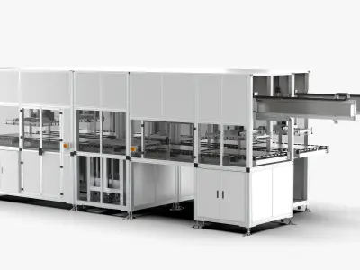 Automatic Panel Temporary Storage Conveyor Line 3D model