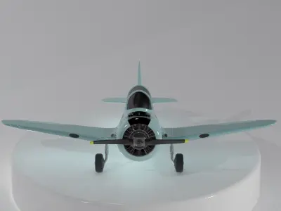 North American T-6 Texan Free low-poly 3D model