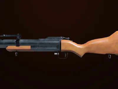 Grenade Launcher 02 Brown Generic PBR Low-poly 3D model