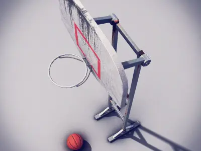 Basketball Post Free low-poly 3D model
