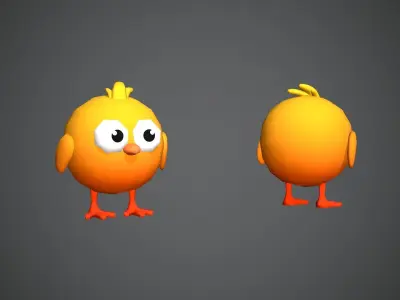 Animals Cute Cartoony Animals Low-poly 3D model