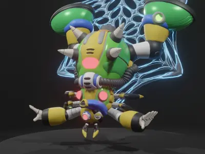 Web Spider Low-poly 3D model