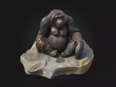 Orangutan Serenity Realistic Primate Model 3D model