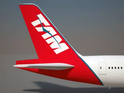 TAM Airlines 777 300 ER 3D model