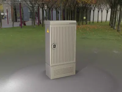 Electrical Distribution Cabinet 144 Low-poly 3D model