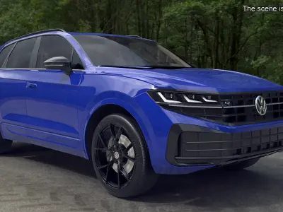 Volkswagen Touareg 2024 Blue 3D model