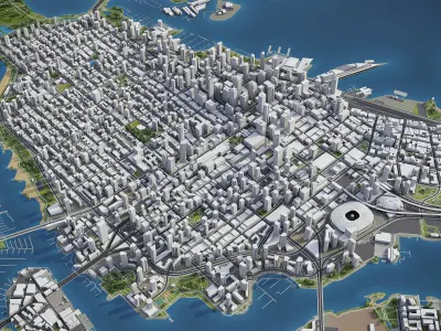 Vancouver Low-poly 3D model