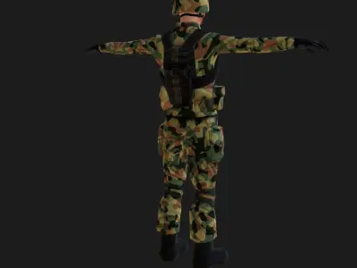 Polish Army Low-poly 3D model
