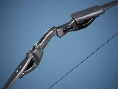 Hunger Games Bow 3d model low poly  Low-poly 3D model