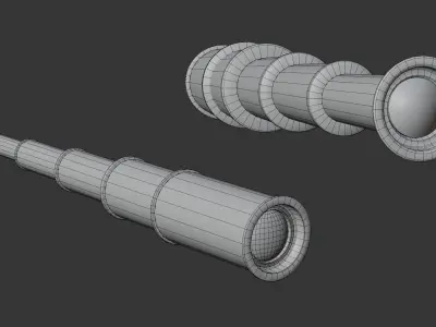 Pirate props collection Low-poly 3D model