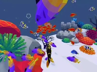 Fish Alive - Animated Polyart Fish with Unity Scripts Low-poly 3D model