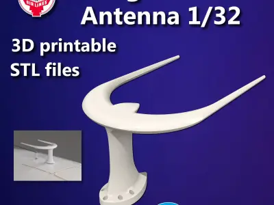 Douglas DC-3 UHF antenna 1 32 3D print model