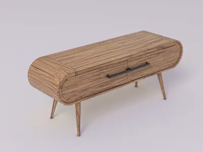 Furniture Set wooden box with handle 3D model