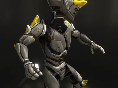 Sci-fi robot Free low-poly 3D model