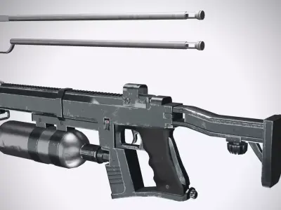 Nigrum Stella Speargun Low-poly 3D model