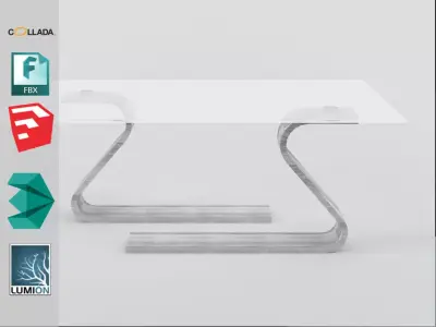 modern table Free low-poly 3D model